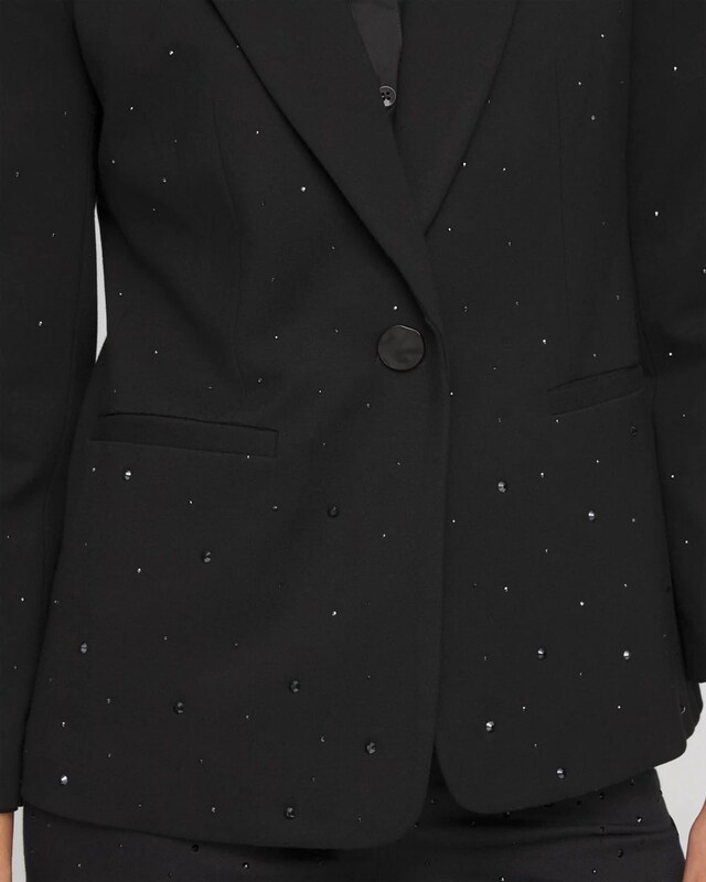 Rhinestone Embellished Blazer - image 4